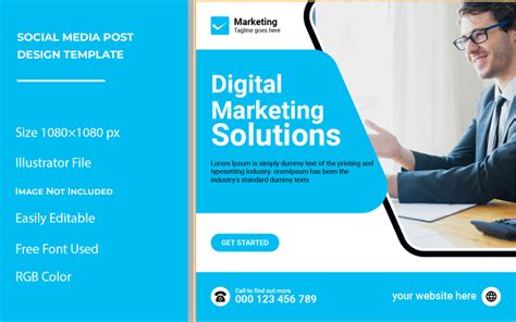 Social Media Posts Template Design 1 Templatemonster