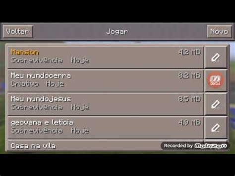 Segunda Ves Que Eu Jogo Minecraft Youtube