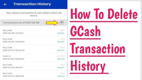 How To Delete Gcash Transaction History Gcash Transaction History