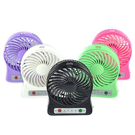 Ventilador Portatil Recargable Usb Velocidades Y Lampara