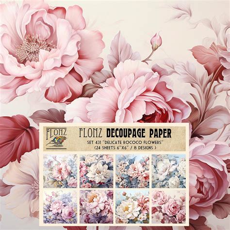 Amazon Decoupage Paper Pack Sheets X Delicate Rococo