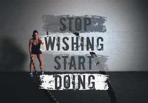 Stop Wishing Start Doing Fitness Word Wall Mural TenStickers