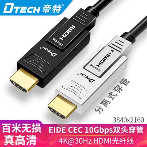 DTech Dite 2 0 Optical Fiber HDMI Cable Threading Engineering Wiring TV