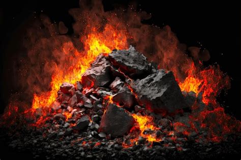 Premium Photo Background Of Burning And Glowing Hot Coals Smoldering