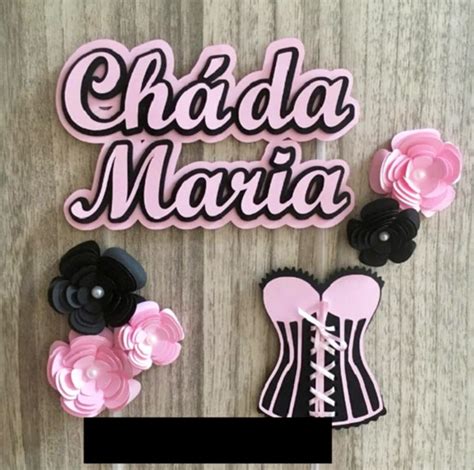 Arquivo de Corte Topo de Bolo Chá Lingerie Elo