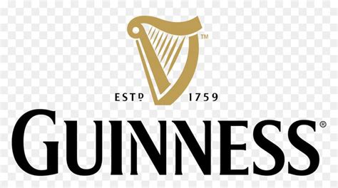 The Guinness Logo Is Shown In Black And Gold On A White Background