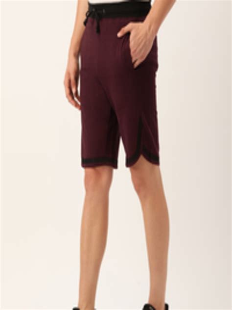 Buy Arise Men Maroon Solid Shorts Shorts For Men 17897038 Myntra