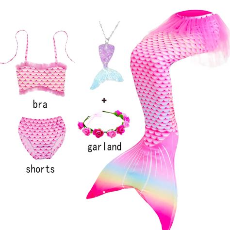 Traje De Ba O De Cola De Sirena Para Ni Os Traje De Bikini De Playa