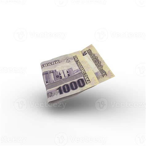 Single 1000 Bangladeshi Taka Note 3d Rendering 22478884 Png