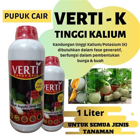 Jual Pupuk Cair Super Verti K Calium Kalium Nutrisi Pupuk Penyubur