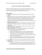 Hwk 1B Signal Timing Field Study Docx CIVE 5376 Traffic Engineering