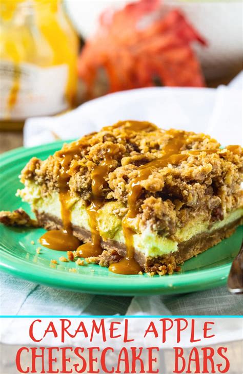 Caramel Apple Cheesecake Bars Spicy Southern Kitchen