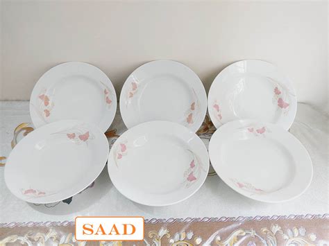 6 Pcs Deep Dinner Plate Set 9 Inch Everyday Use Rice Dinner Plate