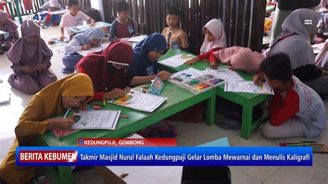 Takmir Masjid Nurul Falaah Kedungpuji Gelar Lomba Mewarnai Dan Menulis