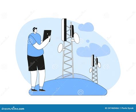 Gsm Smart Tower Icon Isometric Style Cartoon Vector Cartoondealer