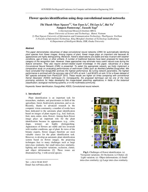 Pdf Flower Species Identification Using Deep Convolutional Neural