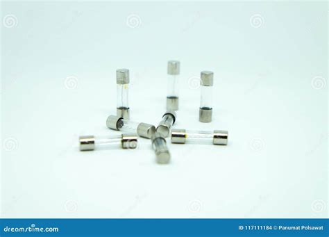 Fuse Glass Tube Isolated On White Background Stock Photo