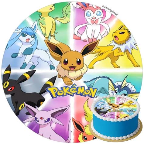 POKÉMON DÉCORATION DE gâteau comestible disque Azyme Sucre personnalisé