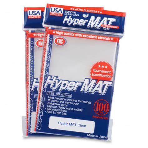 Kmc Sleeves Hyper Mat Clear Kmc Card Sleeves