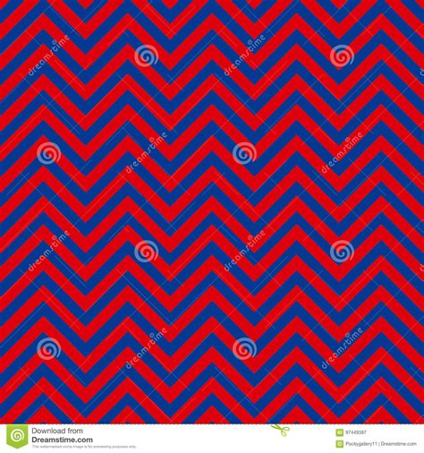 Red And Blue Chevron Pattern Stock Vector Illustration Of Pattern