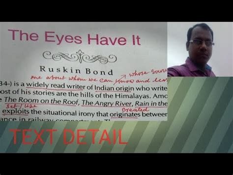 Study Of Ruskin Bond S Short Story The Eyes Have It Youtube