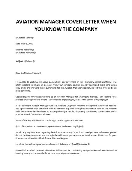 Cover Letter For Airport Ground Staff