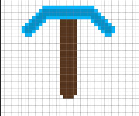 Minecraft Pickaxe Pixel Art