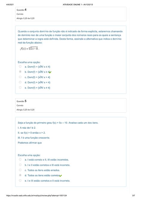 ATIVIDADE ONLINE 1 AV120213 Metodos Quantitativos Matematicos