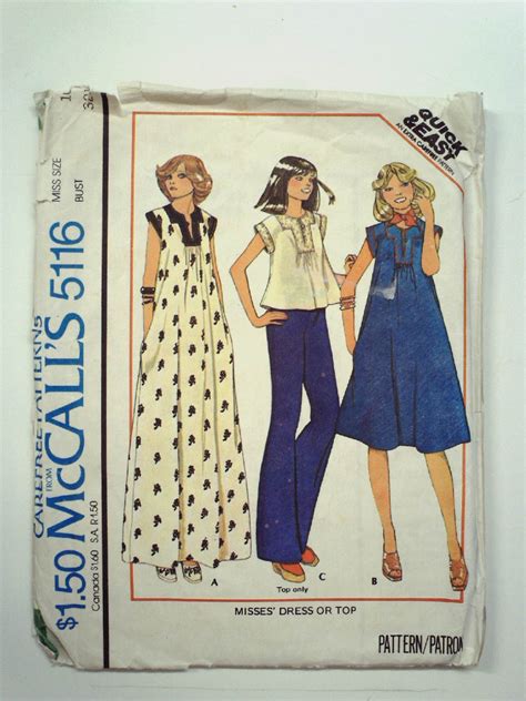 S Retro Sewing Pattern S Mccalls Pattern No Womens