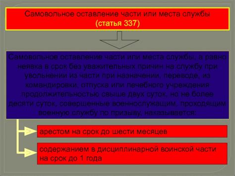 Отсутствие на службе более 4 часов: УК РФ Статья 337. Самовольное ...