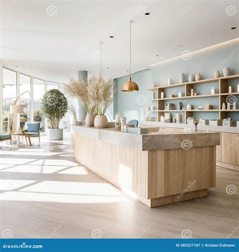 Tranquil Spa Reception: a Sanctuary of Relaxation and Rejuvenation Stock Illustration