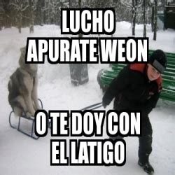 Meme Personalizado Lucho Apurate Weon O Te Doy Con El Latigo