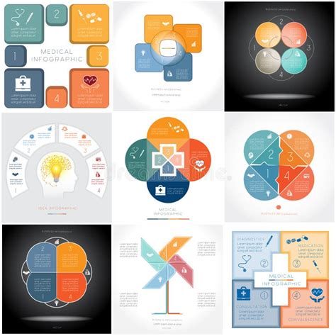 Processus Cycliques Conceptuels D Infographics Calibres Illustration