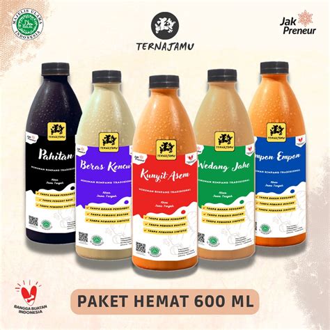 Jual Promo Botol Jamu Kunyit Asem Beras Kencur Empon Empon Wedang