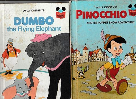 Dumbo and Pinocchio Two Walt Disney Classics Vintage | Etsy