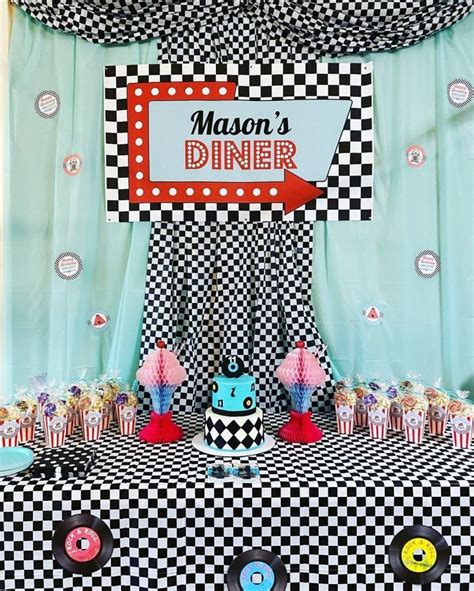 1950s Diner Theme Piecyling Party With Free Printables And Milkshake