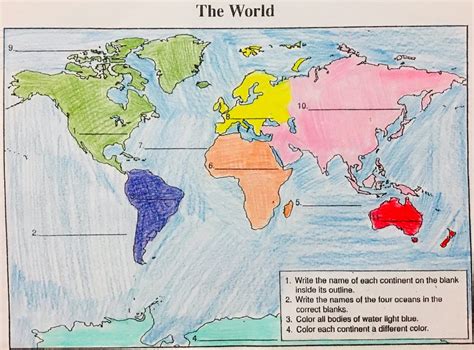 Continents And Oceans Diagram Quizlet