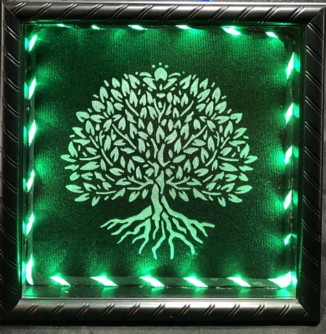 Etched Glass Tree Of Life Shadowbox Dimensions Mbs