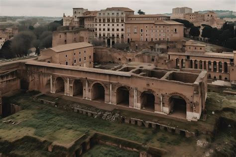 Premium Ai Image Panorama Aerial View Of Ancient Rome Neural Network