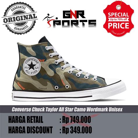 Jual Sepatu Converse Chuck Taylor All Star Camo Wordmark Unisex