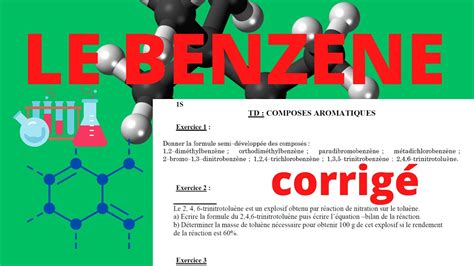 Composes Aromatiques Le Benzene Exercice Sur Calcul De La