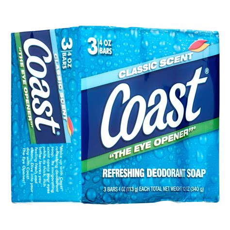 Coast Bath Bar Classic Scent 4 Oz 3 Ct