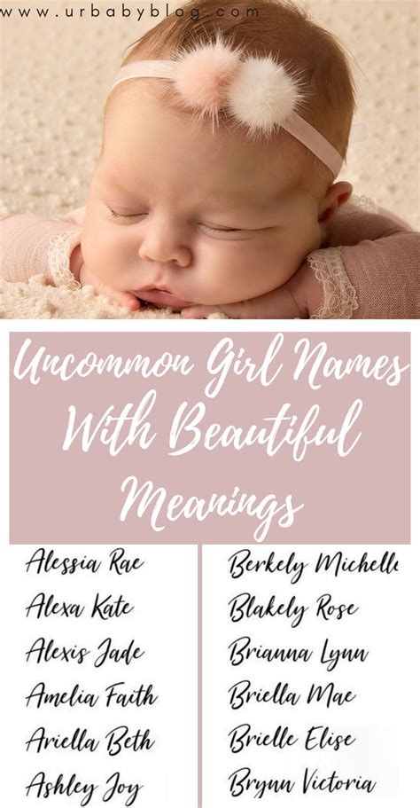 Uncommon Girl Names With Beautiful Meanings - Ur Baby Blog | Baby girl ...