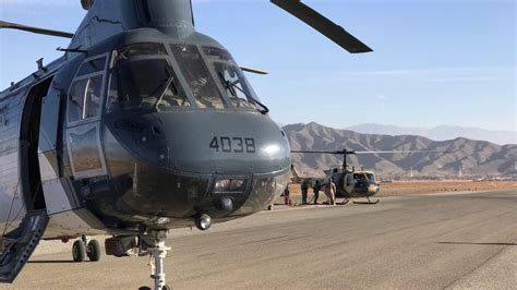 Ch 46e Phrog Refueling A Uh 1 Huey Afghanistan Youtube