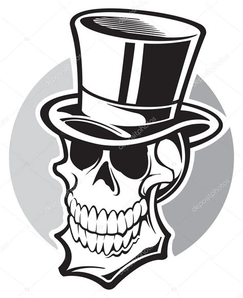 Skull With Top Hat Drawing at GetDrawings | Free download