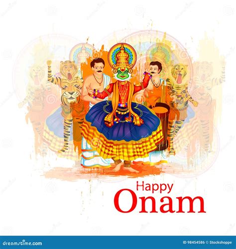 Happy Onam Festival Background Stock Vector Illustration Of Occasion