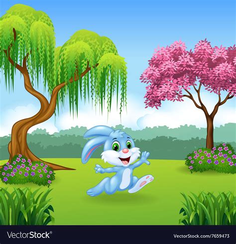 Cartoon of beautiful forest background Royalty Free Vector