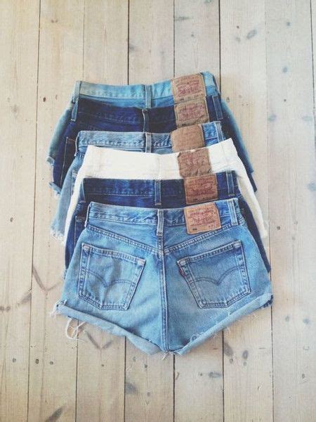 Levi Denim Cutoff Shorts Tattered Blue S Distressed Highwaist High