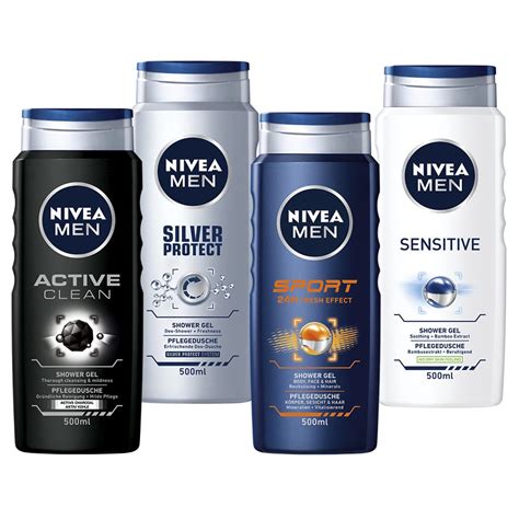 NIVEA MEN żel pod prysznic męski zestaw 4x500ml Sklep EMPIK