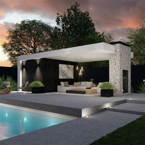 Luxe Poolhouse Fiji Met Open Haard Tuin En Terras Zwembad Huizen